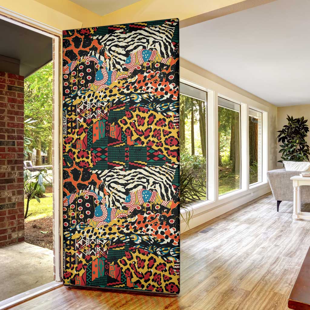 African Mixed Wild Animal Skins Door Cover
