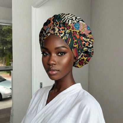African Mixed Wild Animal Skins Easy Headwrap