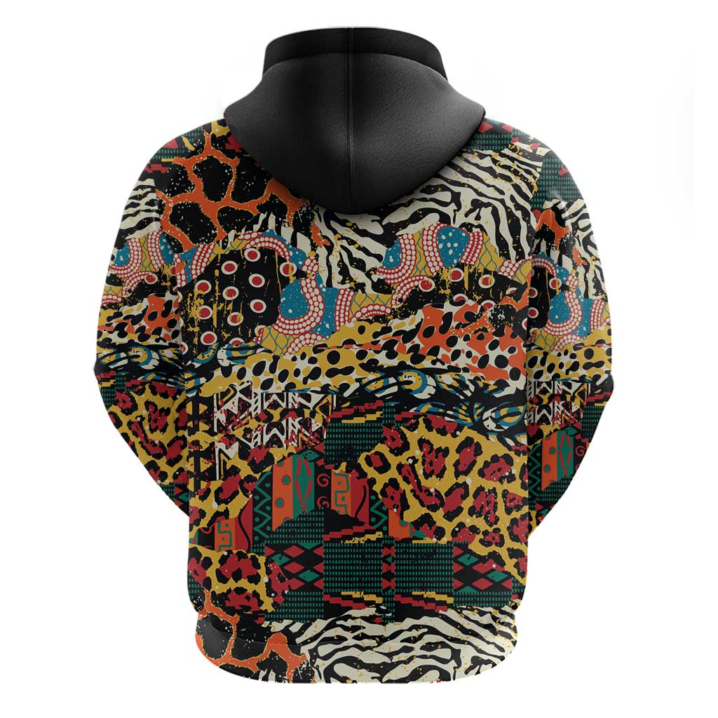 African Mixed Wild Animal Skins Hoodie