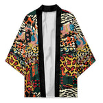 African Mixed Wild Animal Skins Kimono