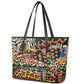 African Mixed Wild Animal Skins Leather Tote Bag