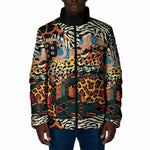 African Mixed Wild Animal Skins Padded Jacket