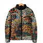 African Mixed Wild Animal Skins Padded Jacket
