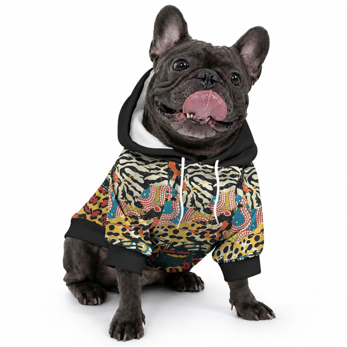 African Mixed Wild Animal Skins Pet Hoodie