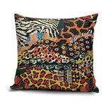 African Mixed Wild Animal Skins Pillow Cover