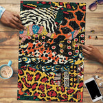 African Mixed Wild Animal Skins Puzzle