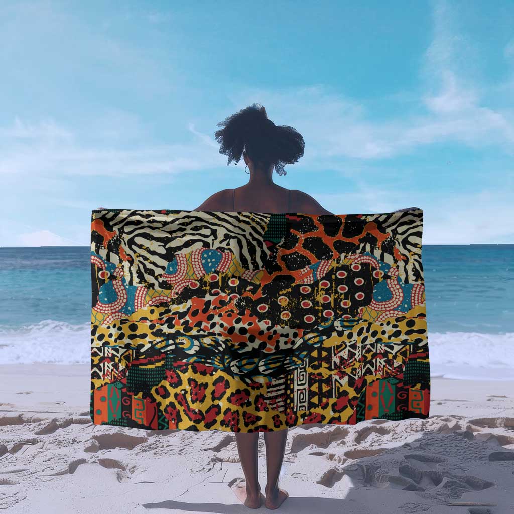 African Mixed Wild Animal Skins Sarong
