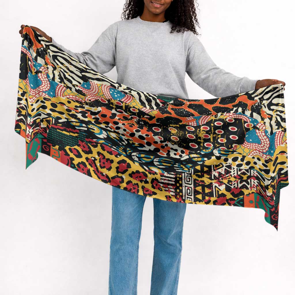 African Mixed Wild Animal Skins Simple Headwrap