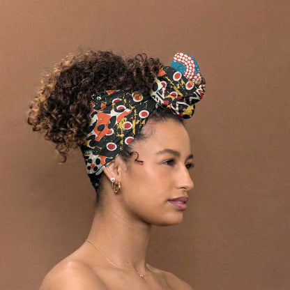 African Mixed Wild Animal Skins Simple Headwrap