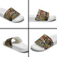 African Mixed Wild Animal Skins Slide Sandals