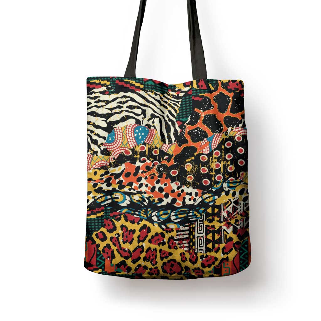 African Mixed Wild Animal Skins Tote Bag
