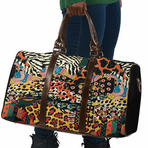 African Mixed Wild Animal Skins Travel Bag