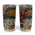 African Mixed Wild Animal Skins Tumbler Cup