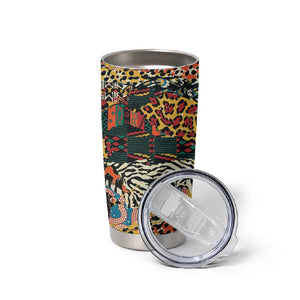 African Mixed Wild Animal Skins Tumbler Cup