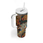 African Mixed Wild Animal Skins Tumbler With Handle