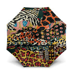African Mixed Wild Animal Skins Umbrella