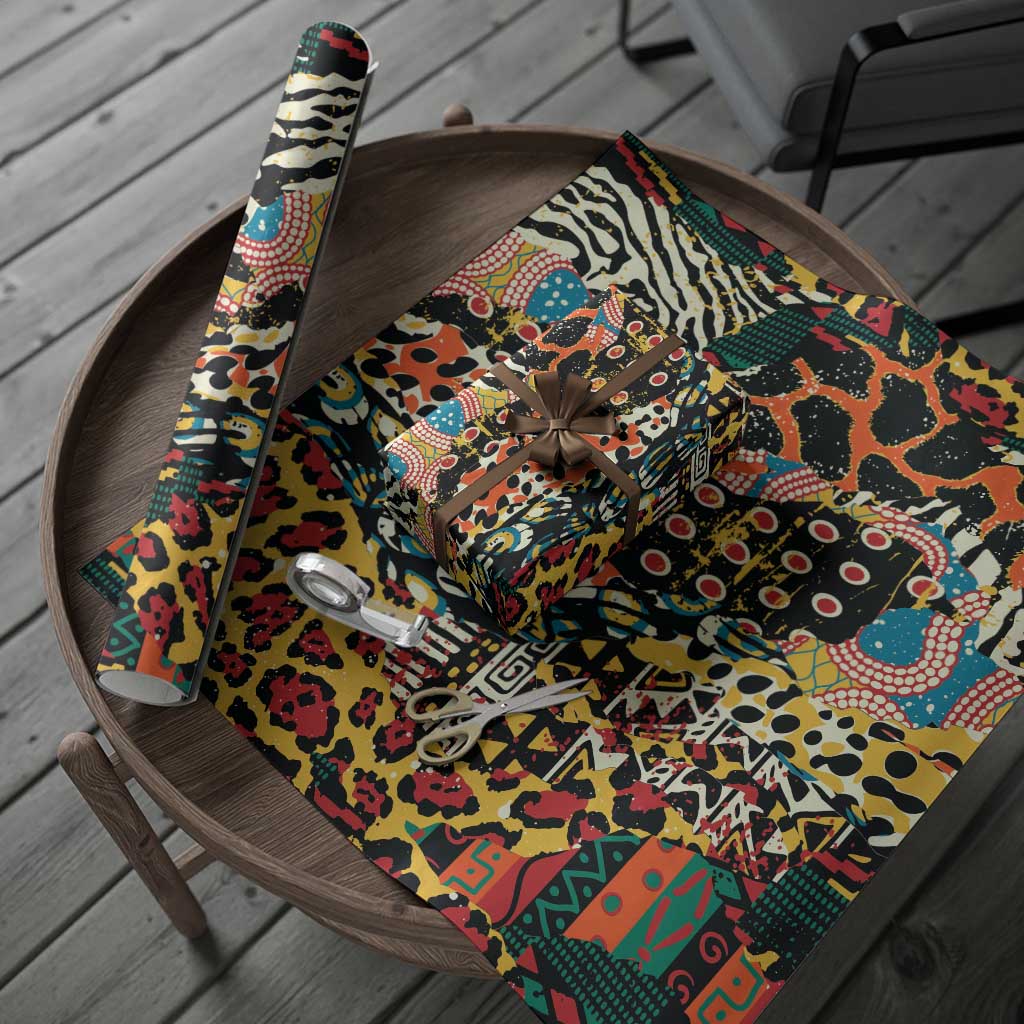 African Mixed Wild Animal Skins Wrapping Paper - African Pride