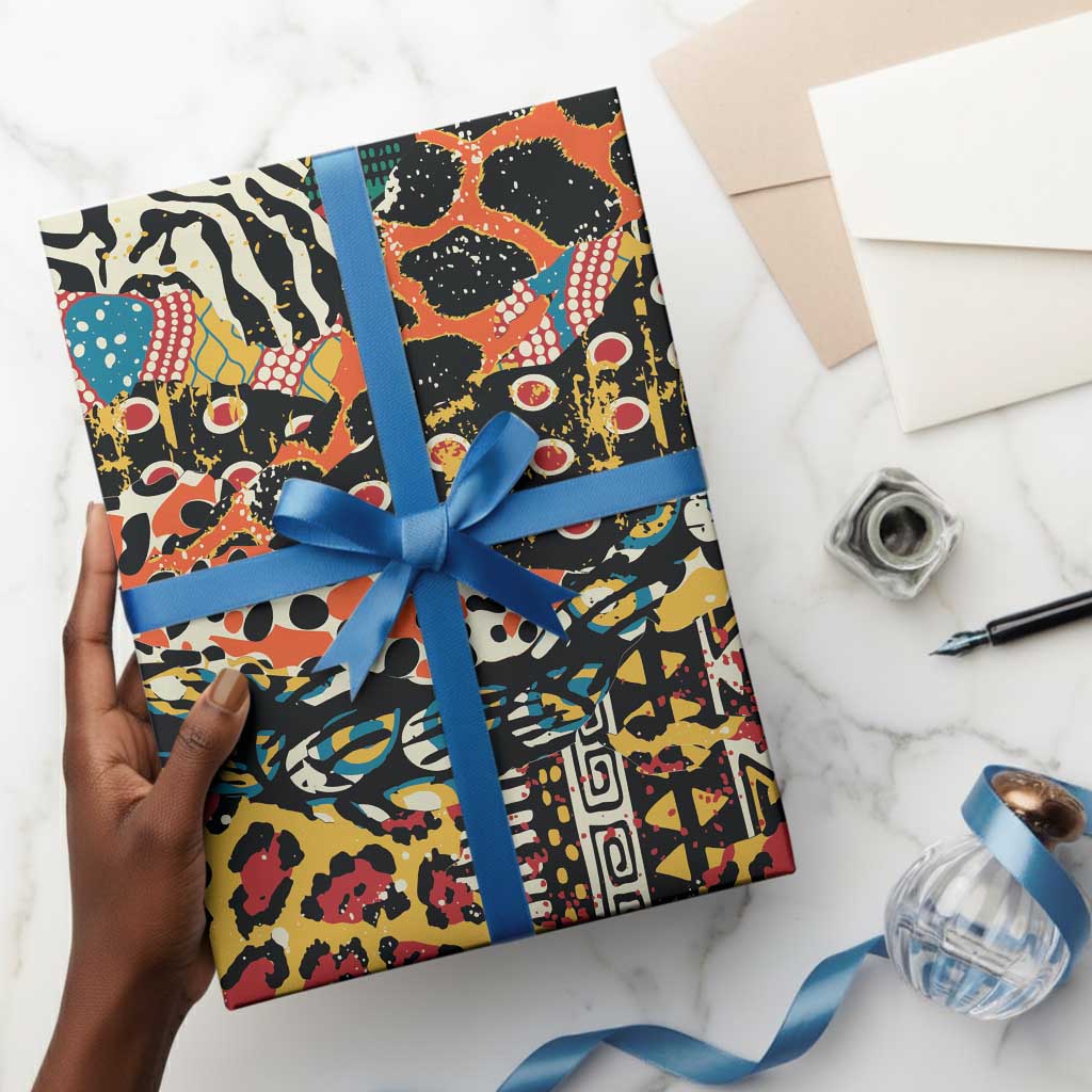 African Mixed Wild Animal Skins Wrapping Paper - African Pride