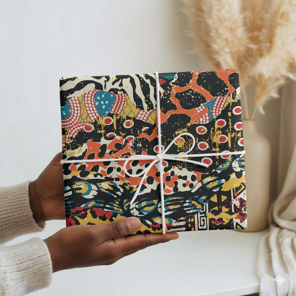 African Mixed Wild Animal Skins Wrapping Paper - African Pride