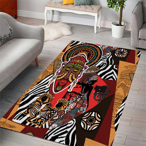 Beautiful African Women Ethnic Motifs Area Rug