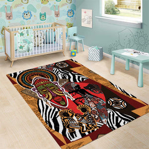 Beautiful African Women Ethnic Motifs Area Rug