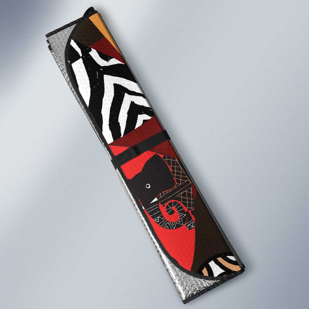 Beautiful African Women Ethnic Motifs Auto Sun Shade