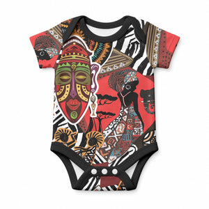 Beautiful African Women Ethnic Motifs Baby Onesie