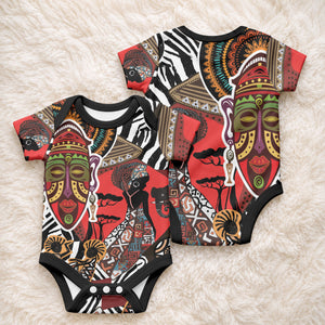 Beautiful African Women Ethnic Motifs Baby Onesie