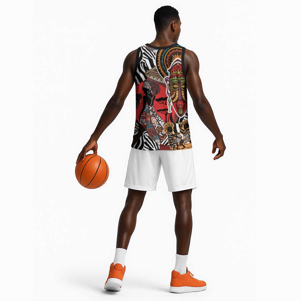 Beautiful African Women Ethnic Motifs Basketball Jersey LT9