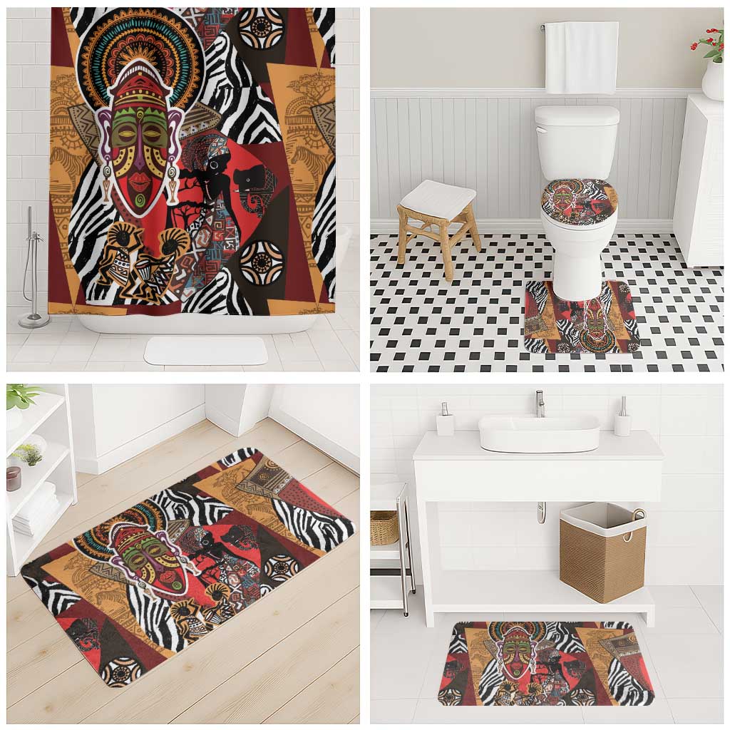 Beautiful African Women Ethnic Motifs Bathroom Set