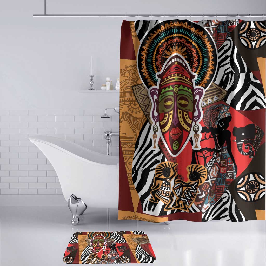Beautiful African Women Ethnic Motifs Bathroom Set