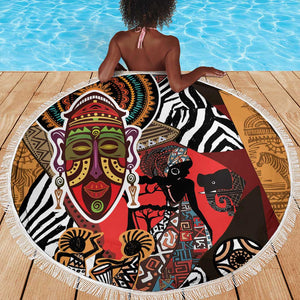 Beautiful African Women Ethnic Motifs Beach Blanket