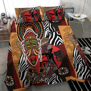 Beautiful African Women Ethnic Motifs Bedding Set