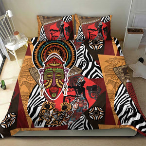 Beautiful African Women Ethnic Motifs Bedding Set