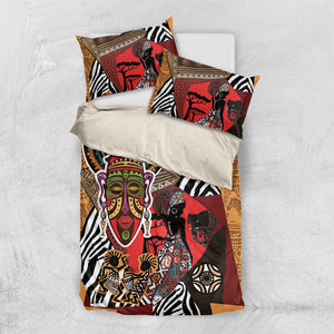 Beautiful African Women Ethnic Motifs Bedding Set