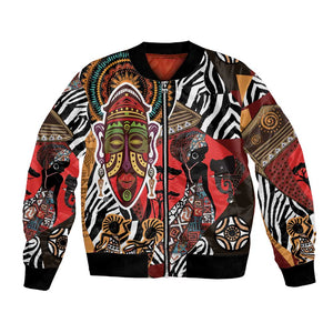 Beautiful African Women Ethnic Motifs Bomber Jacket