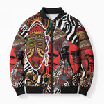 Beautiful African Women Ethnic Motifs Bomber Puffer Jacket