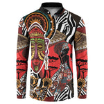 Beautiful African Women Ethnic Motifs Button Sweatshirt