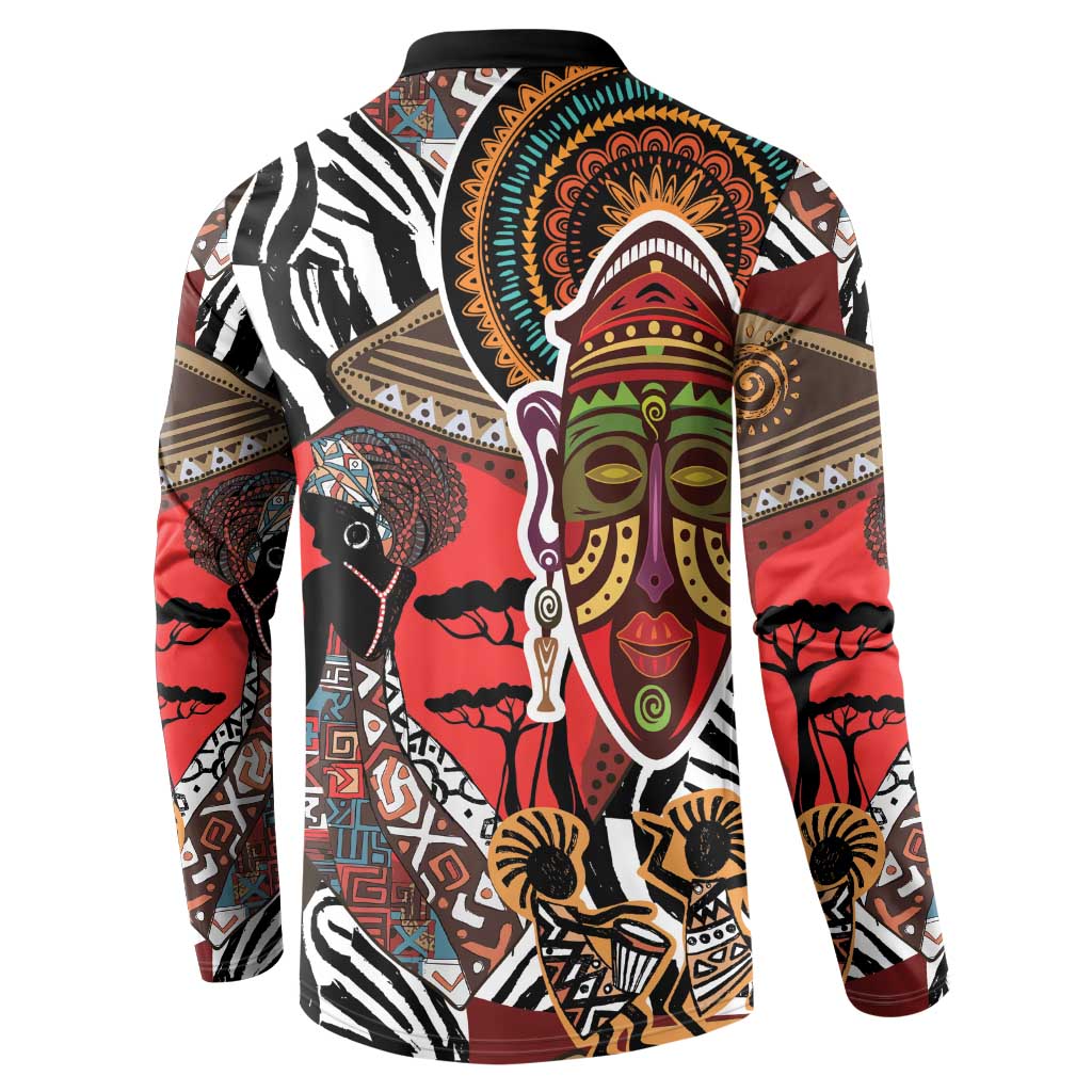 Beautiful African Women Ethnic Motifs Button Sweatshirt