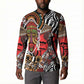 Beautiful African Women Ethnic Motifs Button Sweatshirt