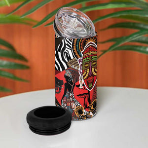 Beautiful African Women Ethnic Motifs 4 in 1 Can Cooler Tumbler