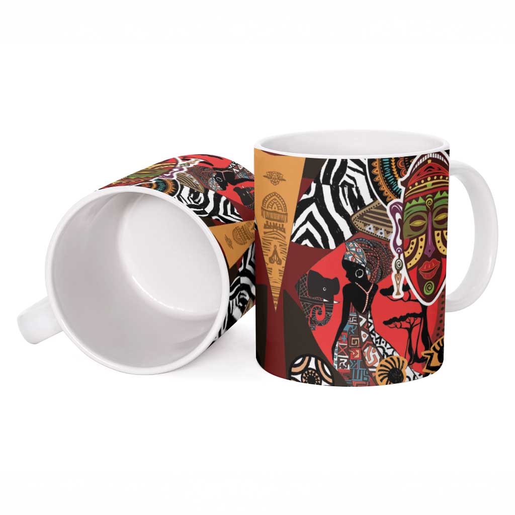 Beautiful African Women Ethnic Motifs Ceramic Mug