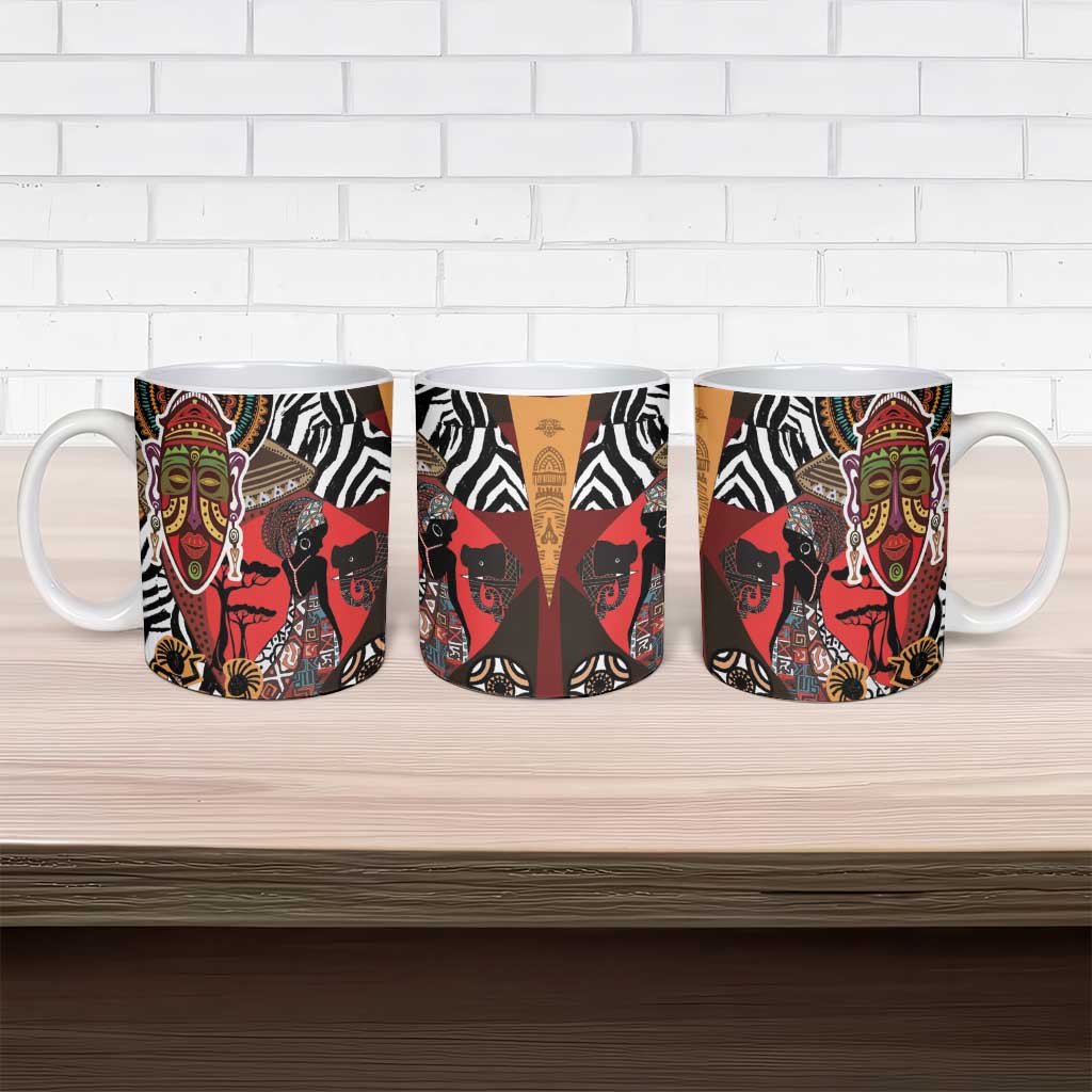 Beautiful African Women Ethnic Motifs Ceramic Mug