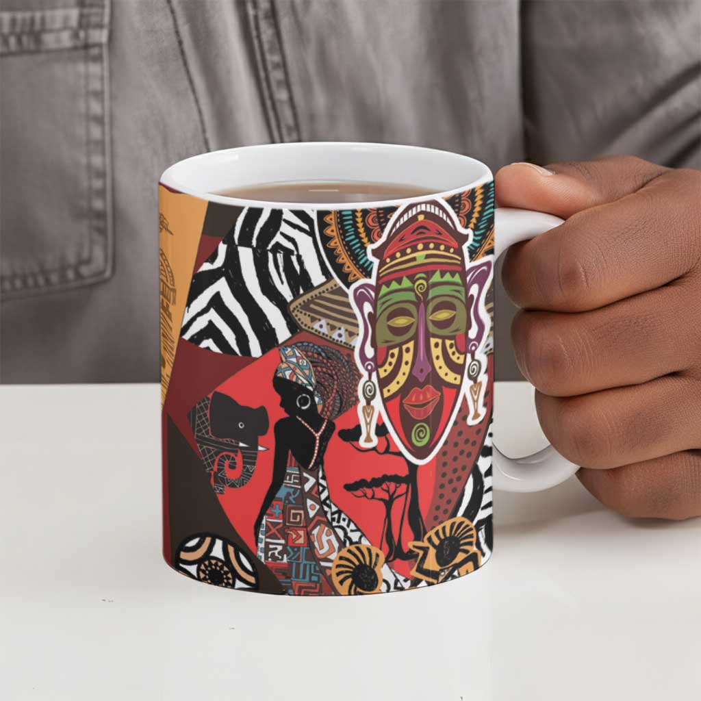 Beautiful African Women Ethnic Motifs Ceramic Mug