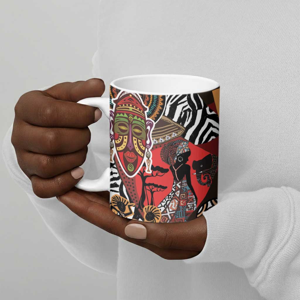 Beautiful African Women Ethnic Motifs Ceramic Mug