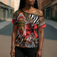 Beautiful African Women Ethnic Motifs Cross Shoulder Shirt