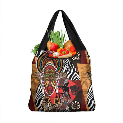 Beautiful African Women Ethnic Motifs Grocery Bag