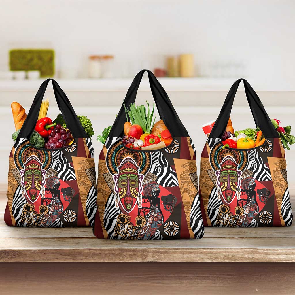 Beautiful African Women Ethnic Motifs Grocery Bag