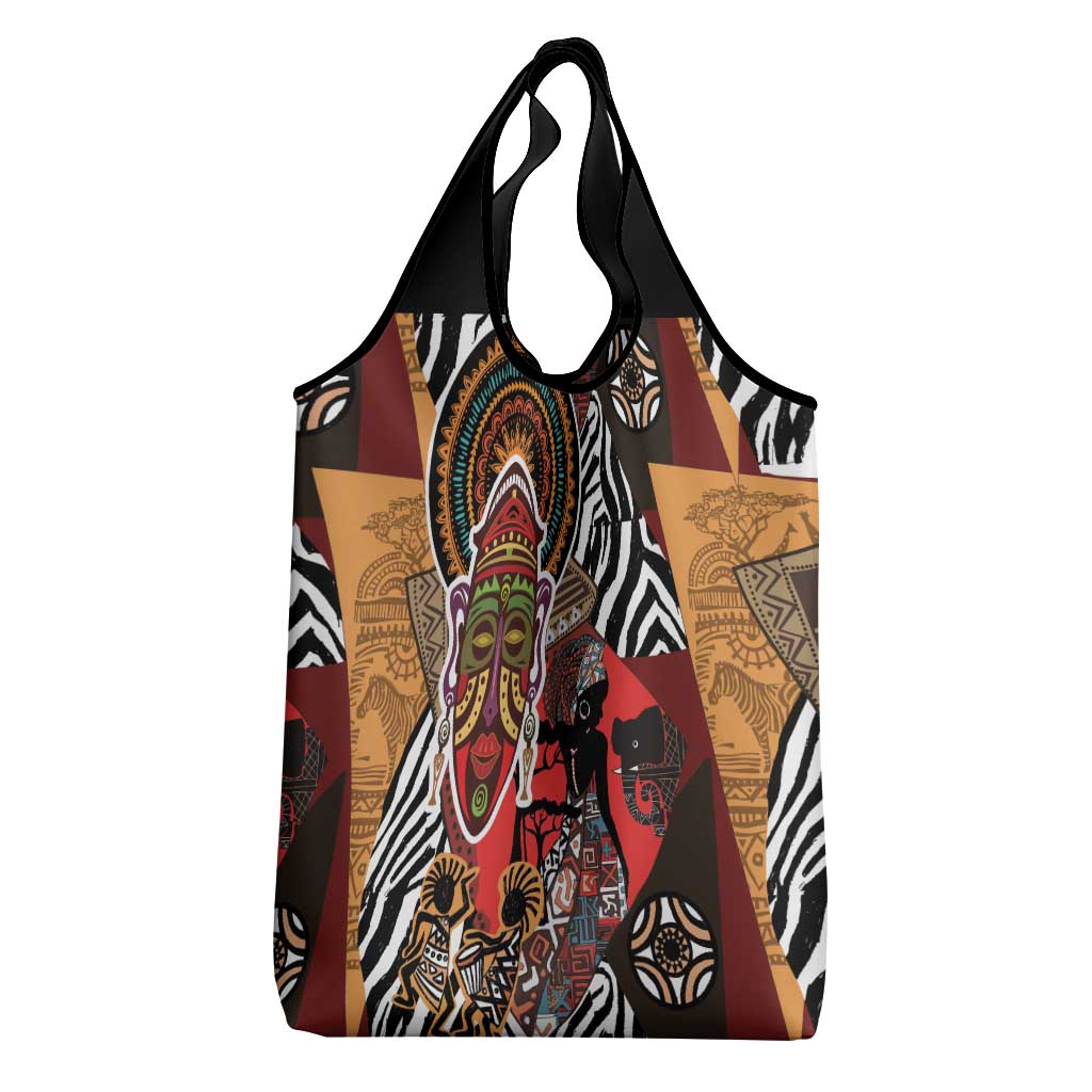 Beautiful African Women Ethnic Motifs Grocery Bag