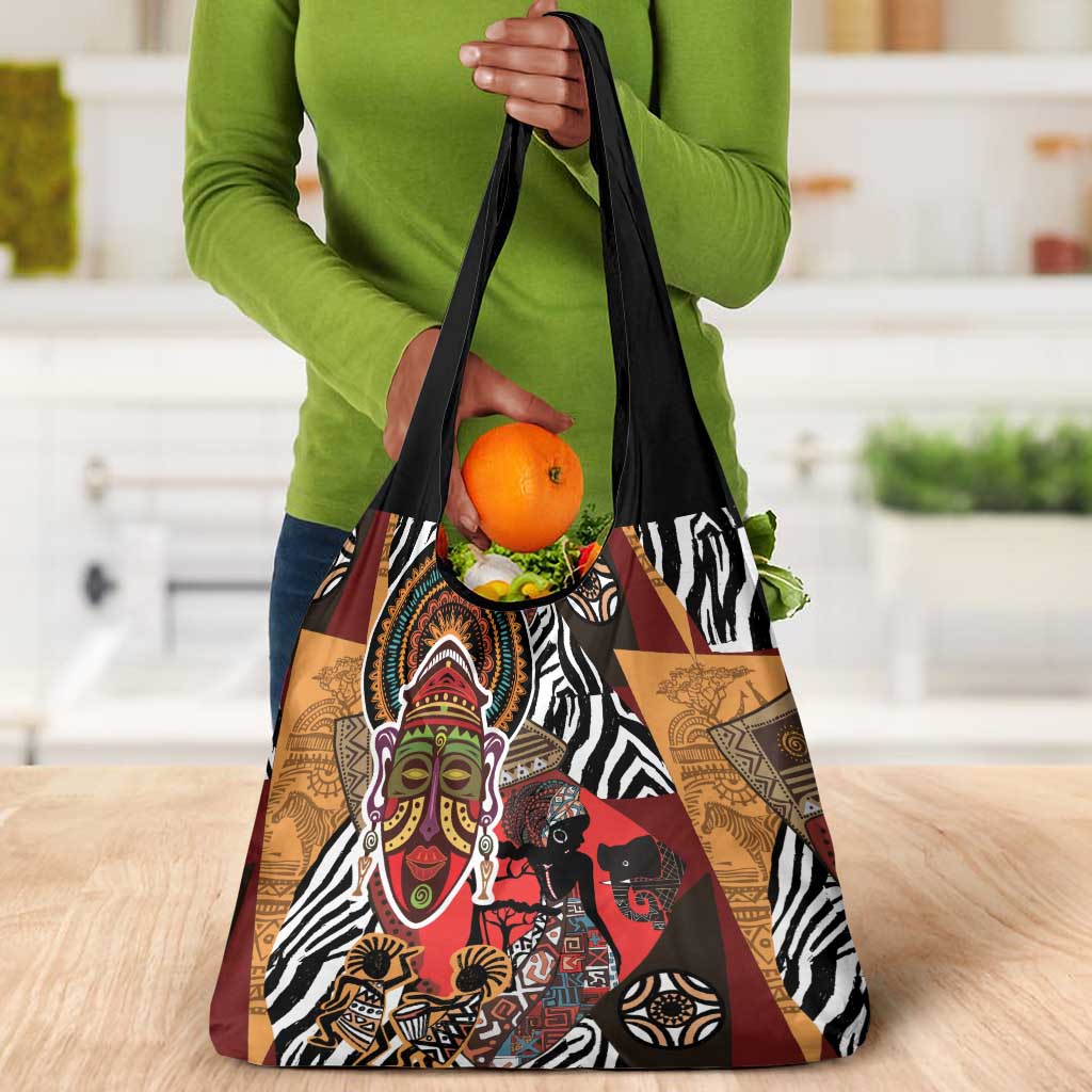 Beautiful African Women Ethnic Motifs Grocery Bag